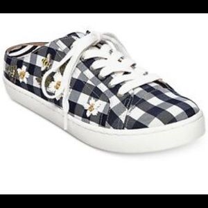 Betsey Johnson Gingham Plaid sneakers. Size 8